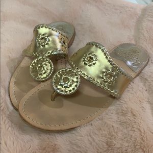 Gold Jack Roger Sandals